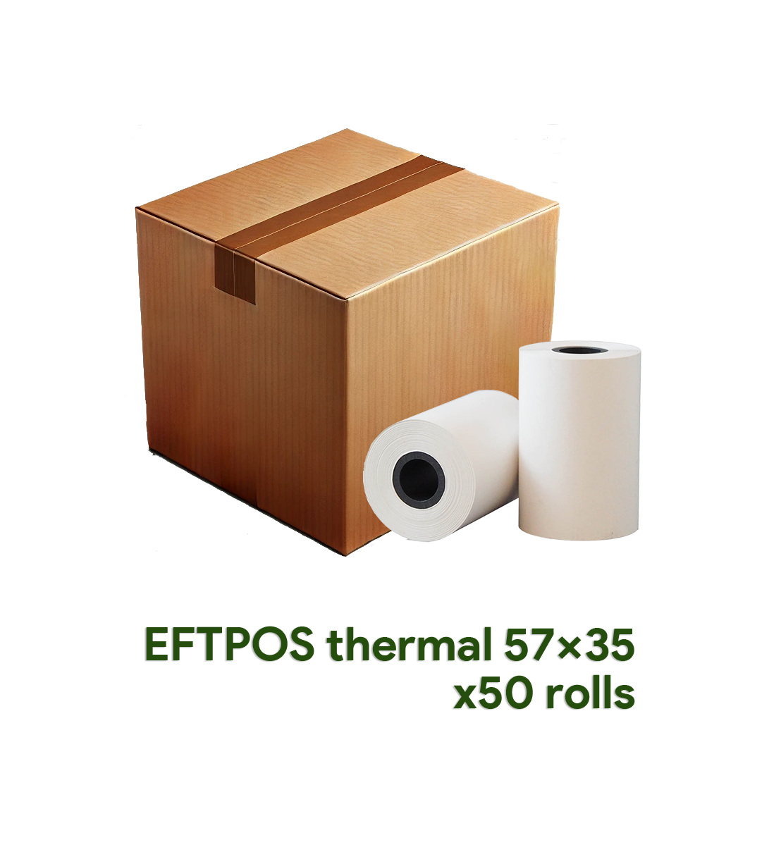 EFTPOS Thermal Paper Roll - 57 x 35mm - Box of 50