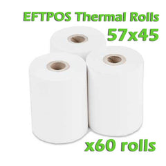 EFTPOS Thermal Paper Roll - 57 x 45mm - Box of 60