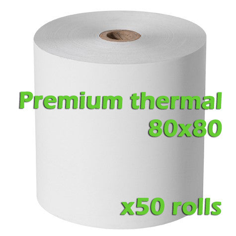 Premium Thermal Rolls - 80 x 80mm - Box of 50 - ONLINEPOS