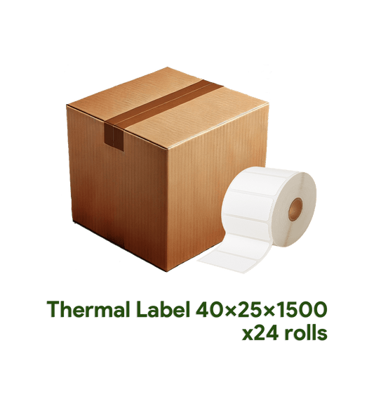 40x25x1500 Thermal Direct Label (24 Rolls / Carton)