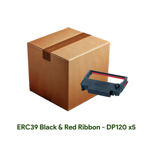ERC39 Printer Ribbon - Black & Red - Box of 5 - DP120