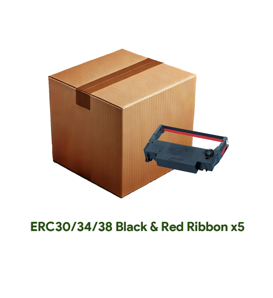 ERC30/34/38 Printer Ribbon - Black & Red - Box of 5 – ONLINEPOS