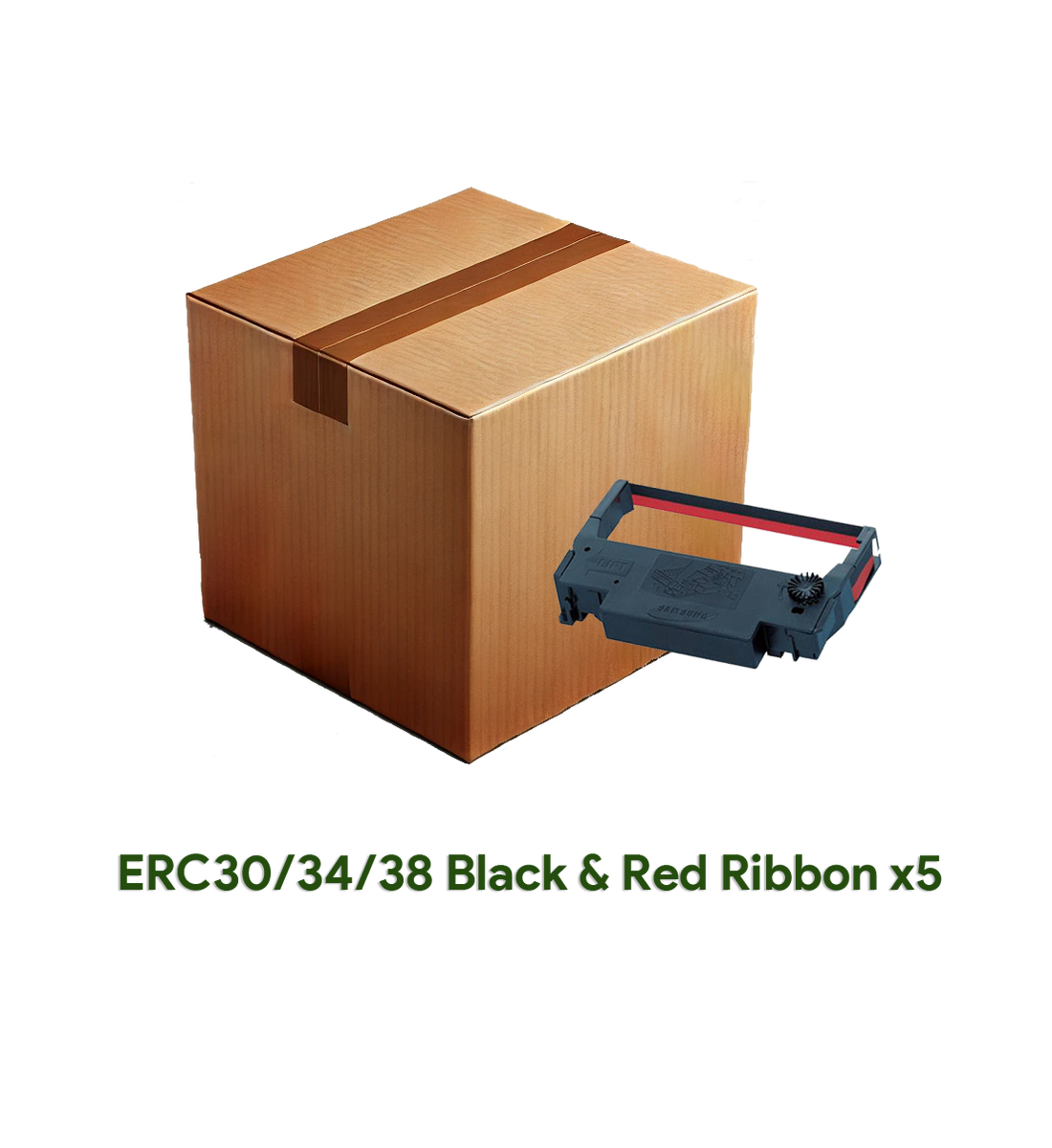 ERC30/34/38 Printer Ribbon - Black & Red - Box of 5 – ONLINEPOS