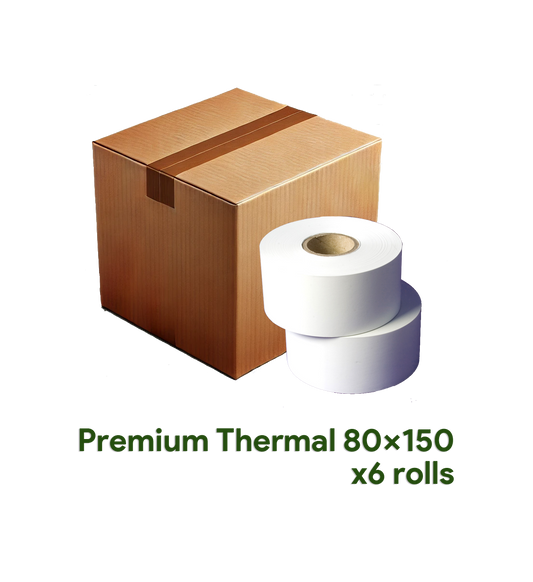 Thermal Rolls - 80 x 150mm - Box of 6