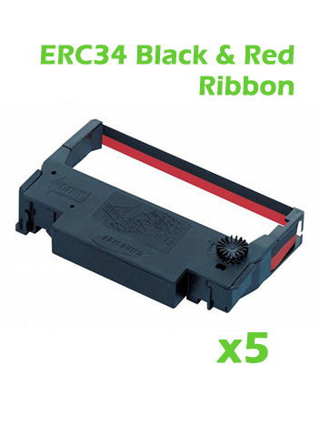 Printer Ribbon - Black & Red - Box of 5 - ONLINEPOS
